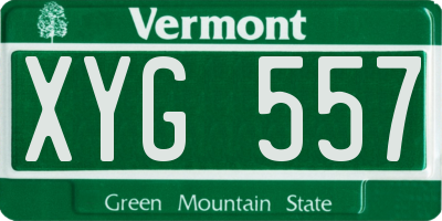 VT license plate XYG557