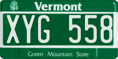 VT license plate XYG558