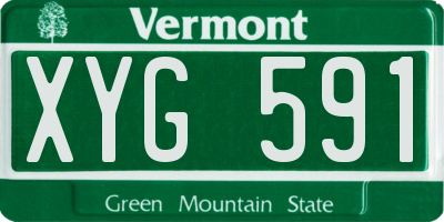 VT license plate XYG591