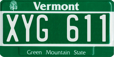 VT license plate XYG611