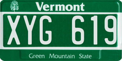 VT license plate XYG619