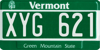 VT license plate XYG621