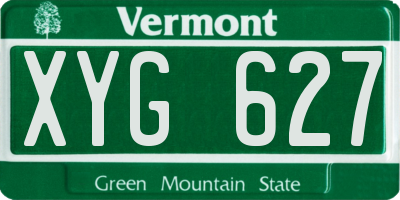 VT license plate XYG627