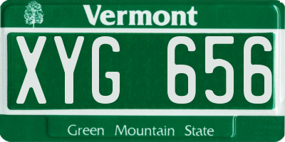 VT license plate XYG656