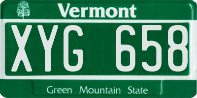 VT license plate XYG658