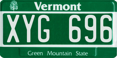 VT license plate XYG696