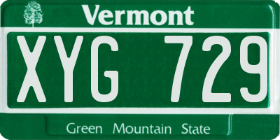 VT license plate XYG729