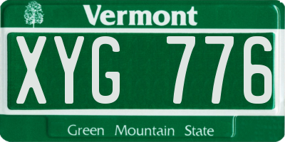 VT license plate XYG776