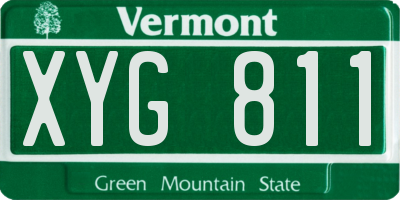 VT license plate XYG811