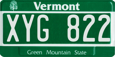 VT license plate XYG822