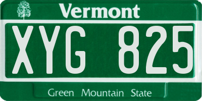 VT license plate XYG825