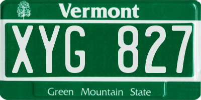VT license plate XYG827