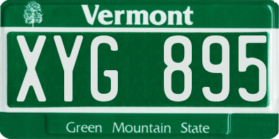 VT license plate XYG895