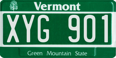 VT license plate XYG901