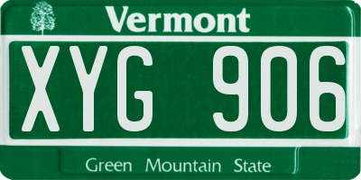 VT license plate XYG906
