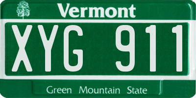 VT license plate XYG911