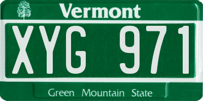 VT license plate XYG971