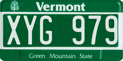 VT license plate XYG979