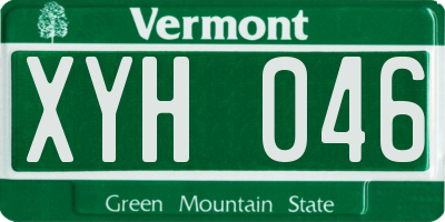 VT license plate XYH046