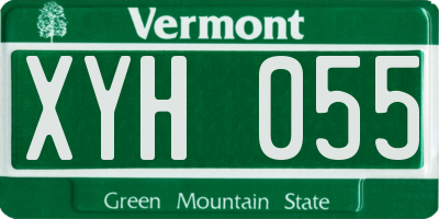 VT license plate XYH055