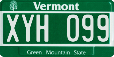 VT license plate XYH099