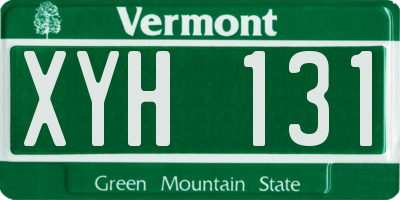 VT license plate XYH131
