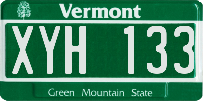 VT license plate XYH133