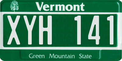 VT license plate XYH141