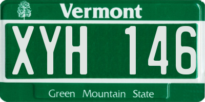 VT license plate XYH146