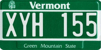 VT license plate XYH155