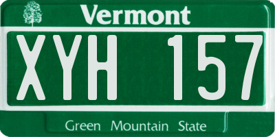 VT license plate XYH157