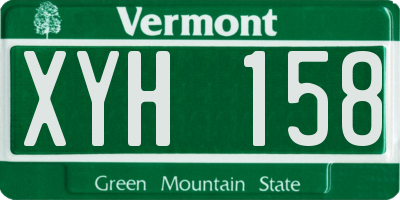 VT license plate XYH158