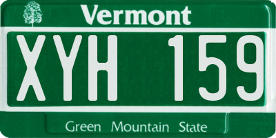 VT license plate XYH159