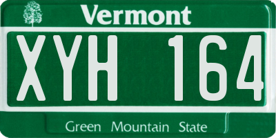 VT license plate XYH164
