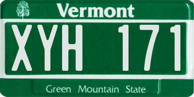 VT license plate XYH171