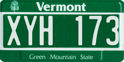 VT license plate XYH173