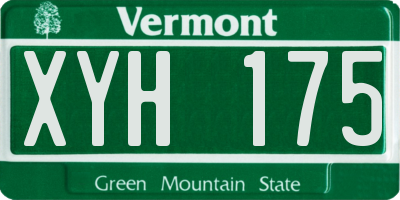 VT license plate XYH175
