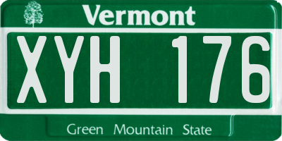 VT license plate XYH176