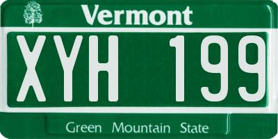 VT license plate XYH199