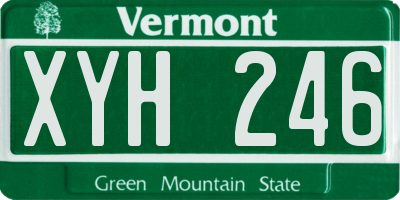 VT license plate XYH246