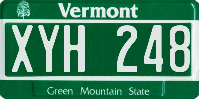 VT license plate XYH248
