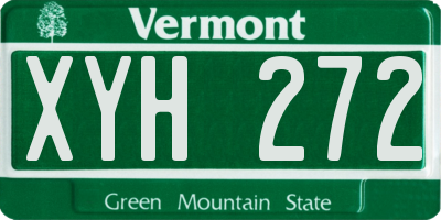 VT license plate XYH272