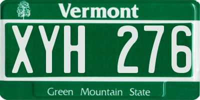 VT license plate XYH276