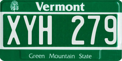 VT license plate XYH279