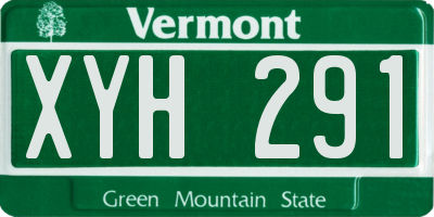 VT license plate XYH291