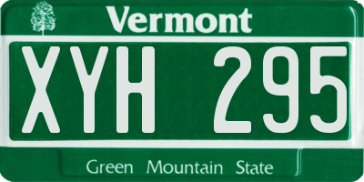 VT license plate XYH295