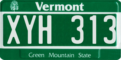 VT license plate XYH313