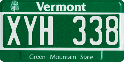 VT license plate XYH338