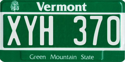 VT license plate XYH370