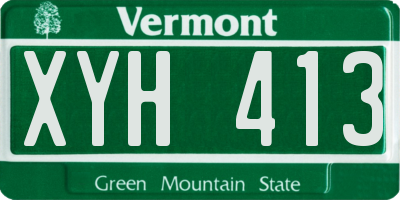 VT license plate XYH413